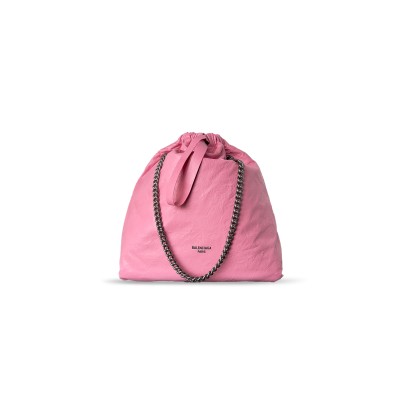 BALENCIAGA WOMEN'S CRUSH TOTE BAG MEDIUM IN PINK 742941200IU9001 (46*39.9*14cm)